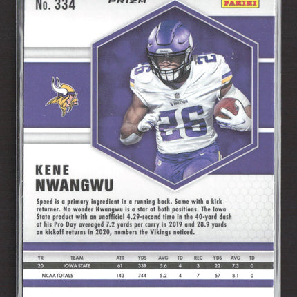 2021 Panini Prizm Mosaic Kene Nwangwu #334 Pink Camo RC