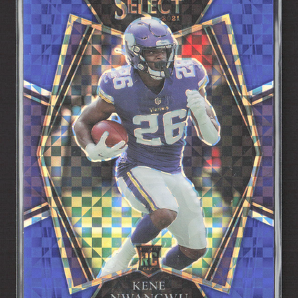2022 Panini Select Football Kene Nwangwu #174 Blue Checkerboard Prizm RC 070/149
