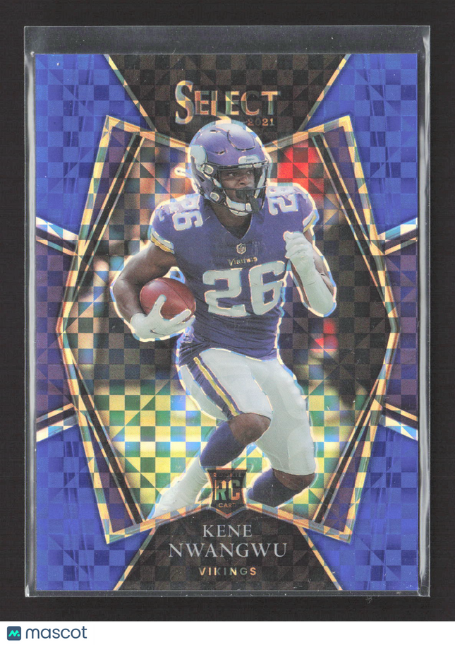 2022 Panini Select Football Kene Nwangwu #174 Blue Checkerboard Prizm RC 070/149