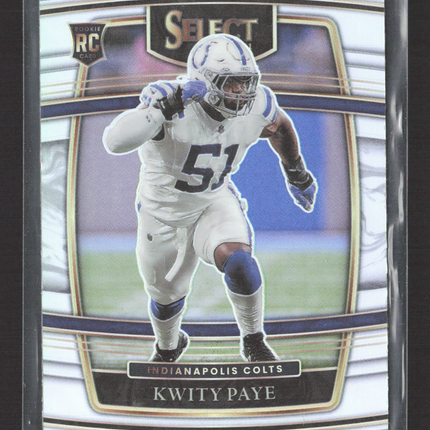 2022 Panini Select Concourse Kwity Paye #87 Silver Prizm RC