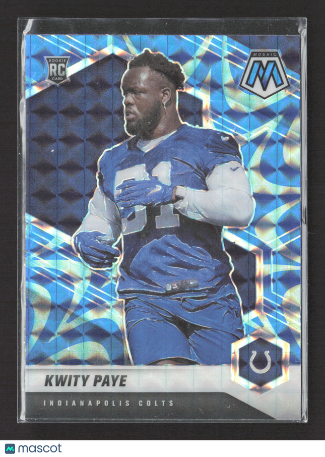 2021 Panini Mosaic Prizm Kwity Paye #351 Blue Reactive RC