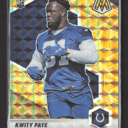 2021 Panini Mosaic Prizm Kwity Paye #351 Yellow RC