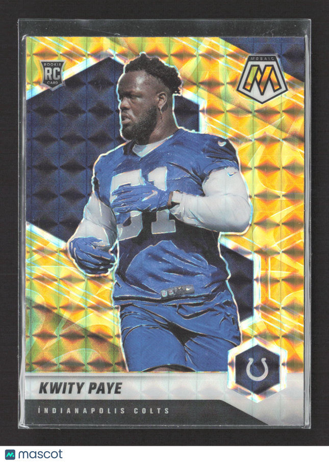 2021 Panini Mosaic Prizm Kwity Paye #351 Yellow RC