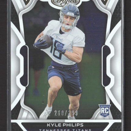 2022 Panini Certified Kyle Philips #169 Black 260/399 RC