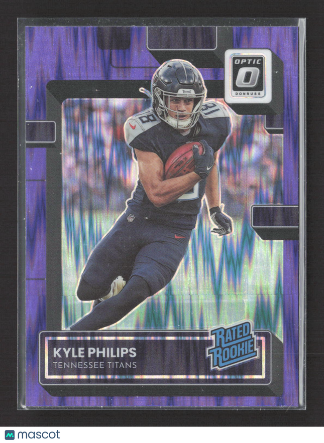 2023 Panini Donruss Optic Prizm Kyle Philips #296 Purple Shock