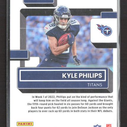 2023 Panini Donruss Optic Prizm Kyle Philips #296 Purple Shock