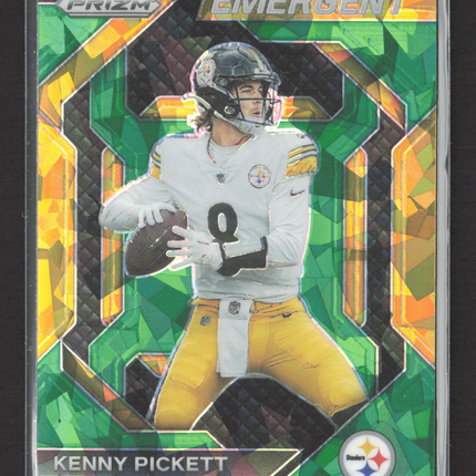 2023 Panini Prizm Emergent Kenny Pickett #H-5 Green Mosaic