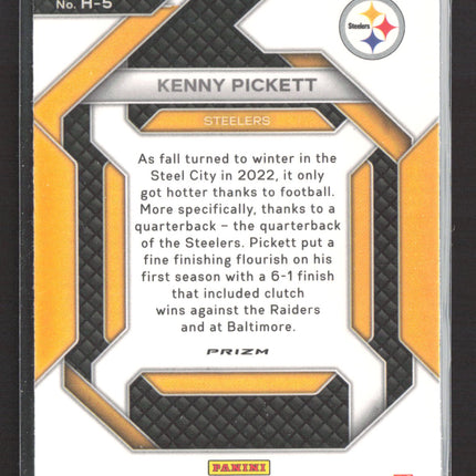 2023 Panini Prizm Emergent Kenny Pickett #H-5 Green Mosaic