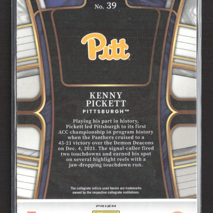 2023 Panini Select Draft Picks Prizm Kenny Pickett #39