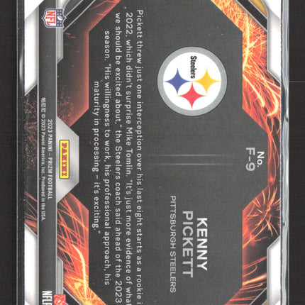 2023 Panini Prizm Fireworks Kenny Pickett #F-9 Silver