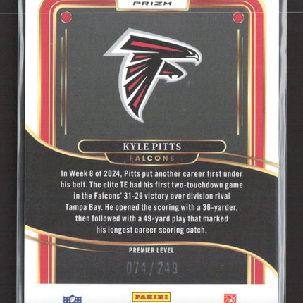 2025 Panini Select Prizm Kyle Pitts #178 Premier Level 074/249