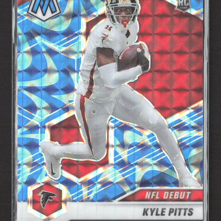 2021 Panini Mosaic Prizm NFL Debut Kyle Pitts #250 Blue Reactive RC