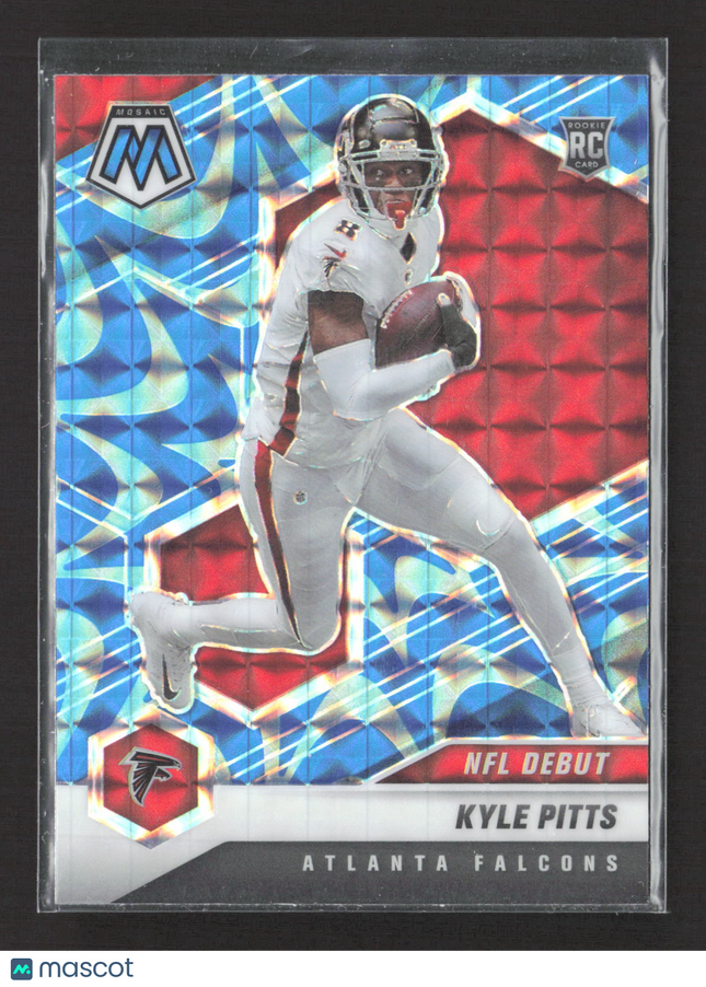 2021 Panini Mosaic Prizm NFL Debut Kyle Pitts #250 Blue Reactive RC