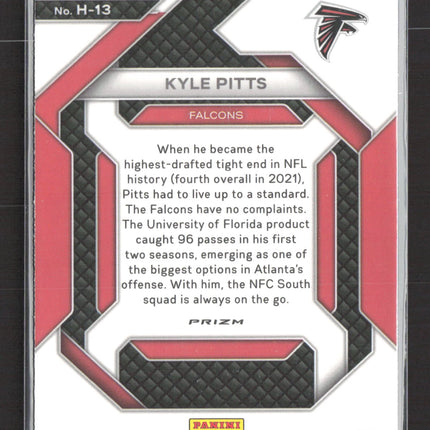 2023 Panini Prizm Emergent Kyle Pitts #H-13 Green Ice