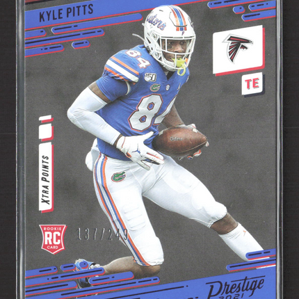 2021 Panini Prestige Kyle Pitts #210 Xtra Points Blue 137/249 RC