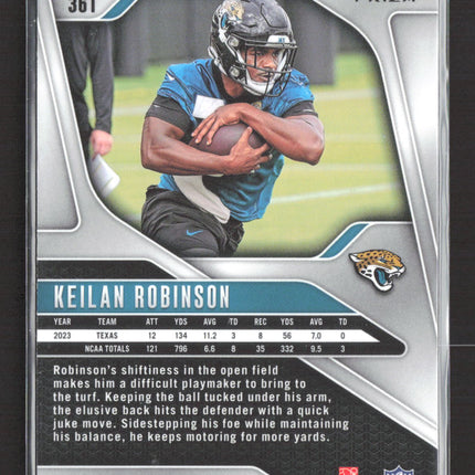 2024 Panini Prizm Keilan Robinson #361 Orange Cracked Ice RC
