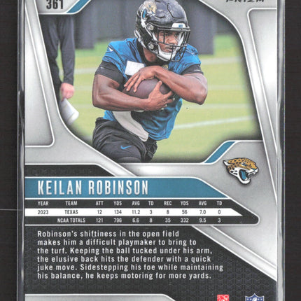 2024 Panini Prizm Keilan Robinson #361 Orange Disco RC
