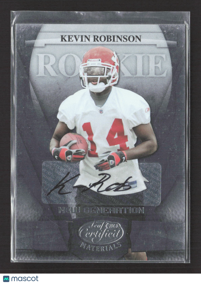 2008 Leaf Certified Materials New Generation Kevin Robinson #178 Auto