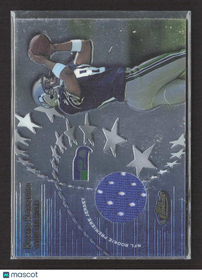 2001 Topps Finest Koren Robinson NFL Rookie Premiere Jersey