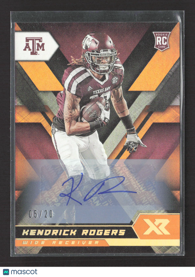 2020 Panini Chronicles Draft Picks XR Kendrick Rogers #12 05/20 RC Auto