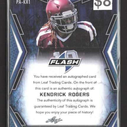 2020 Leaf Flash Kendrick Rogers #PA-KR1 Silver Sparkle Auto