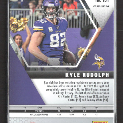 2020 Panini Prizm Mosaic Kyle Rudolph #131 Green