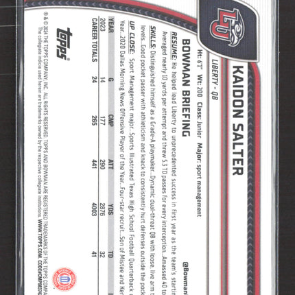2024 Topps Bowman Chrome University Kaidon Salter #111 1st Bowman