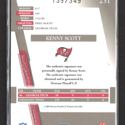 2007 Playoff Absolute Memorabilia Kenny Scott #231 Auto /349