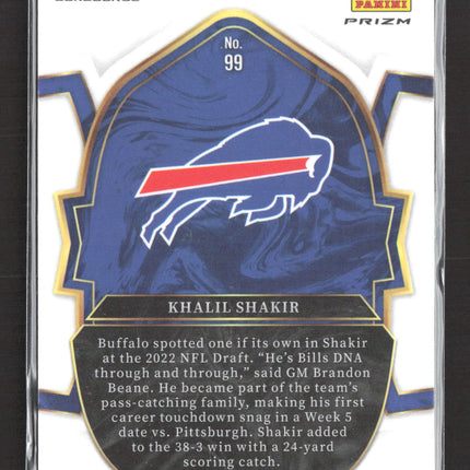 2023 Panini Select Prizm Khalil Shakir #99 Concourse