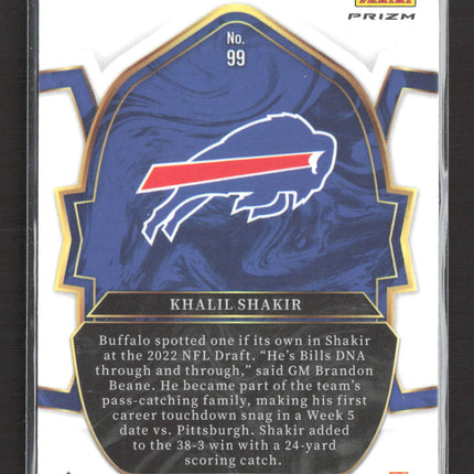 2023 Panini Select Prizm Khalil Shakir #99 Concourse RC