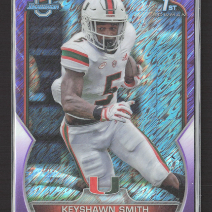 2022 Bowman University Keyshawn Smith #55 Purple Shimmer Refractor