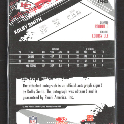 2009 Score Inscriptions Kolby Smith #146 093/299 Auto
