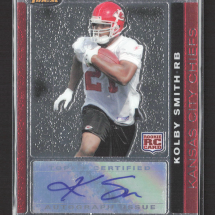 2007 Topps Finest Kolby Smith #125 Red Refractor RC Auto