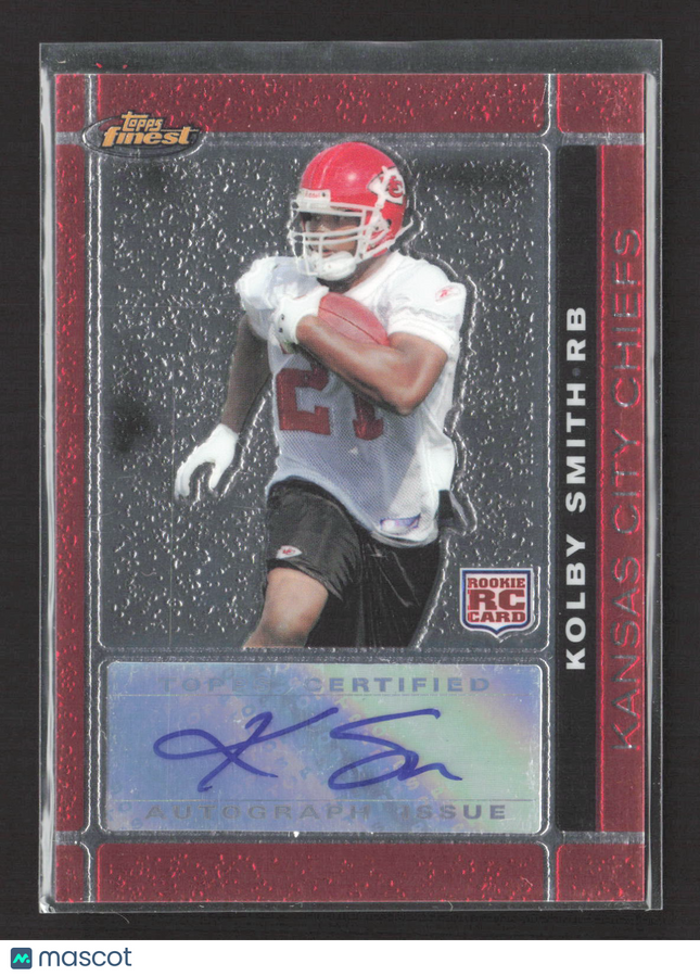 2007 Topps Finest Kolby Smith #125 Red Refractor RC Auto