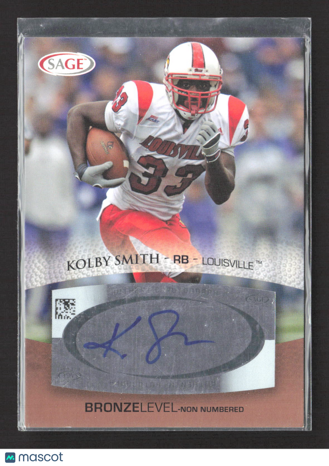 2007 SAGE Hit Kolby Smith #A48 Bronze Level Auto