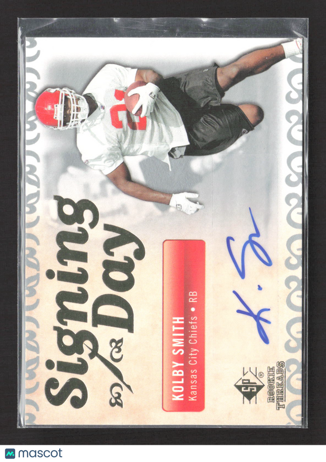 2007 Upper Deck SP Rookie Threads Signing Day Kolby Smith #SDA-KS Auto