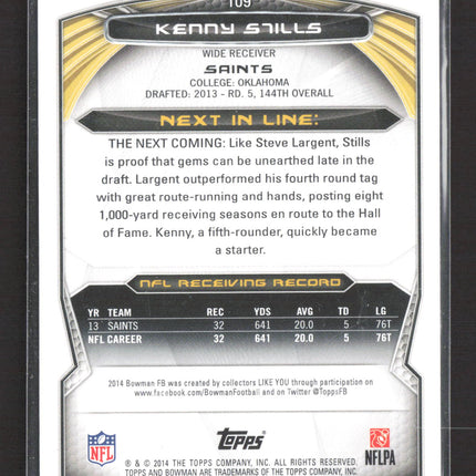 2013 Bowman Kenny Stills #109 Purple