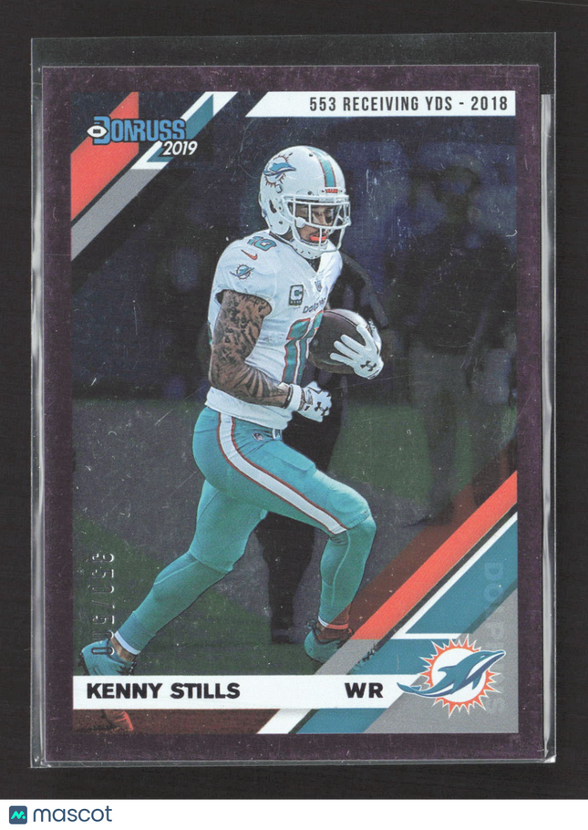 2019 Panini Donruss Kenny Stills #148 Purple /500