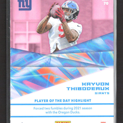 2022 Panini Player of the Day Kayvon Thibodeaux #70 RC