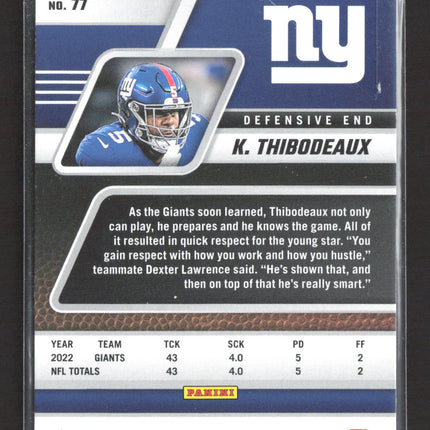 2023 Panini Zenith Football Kayvon Thibodeaux #77 Red Zone