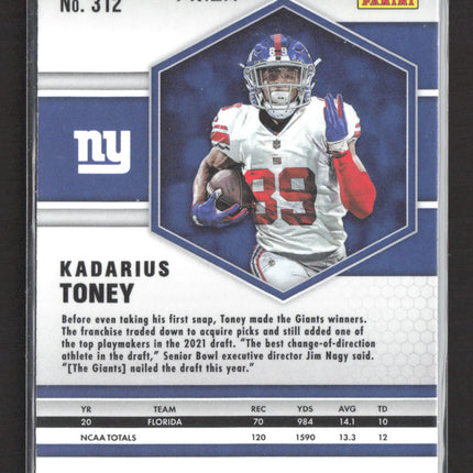 2021 Panini Mosaic Prizm Kadarius Toney #312 RC