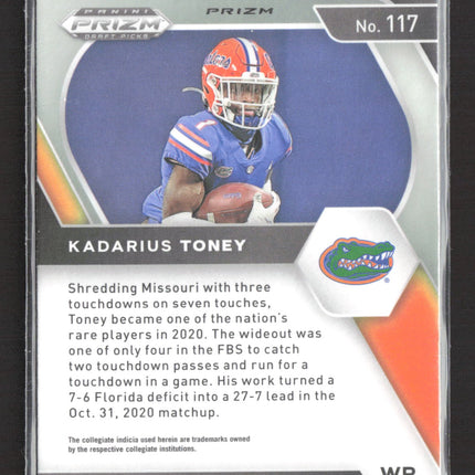 2021 Panini Prizm Draft Picks Kadarius Toney #117 Red Ice RC