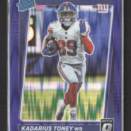 2021 Panini Donruss Optic Football Kadarius Toney #212 Purple Shock