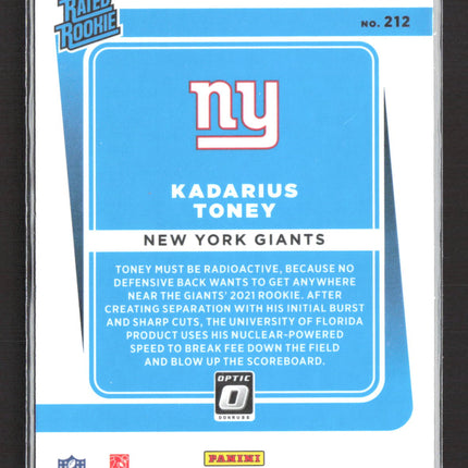 2021 Panini Donruss Optic Football Kadarius Toney #212 Purple Shock