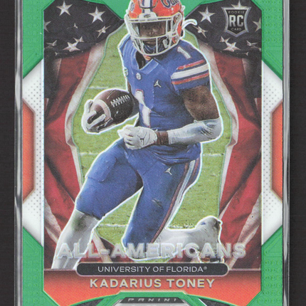 2021 Panini Prizm Draft Picks All-Americans Kadarius Toney #195 Green RC