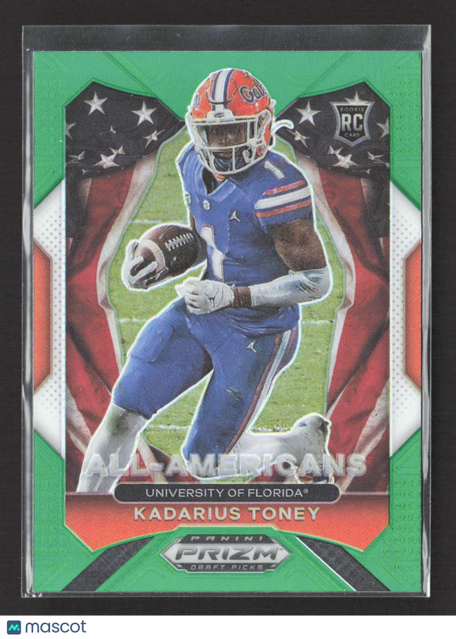 2021 Panini Prizm Draft Picks All-Americans Kadarius Toney #195 Green RC