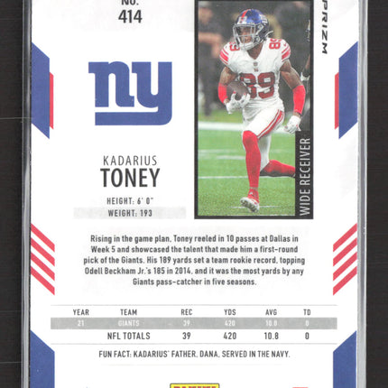 2022 Panini Chronicles Score Football Prizm Kadarius Toney #414 RC