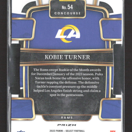 2024 Panini Select Concourse Kobie Turner #54 Prizm RC