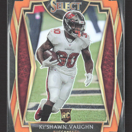2021 Panini Select Premier Level Ke'Shawn Vaughn #173 Orange Prizm RC