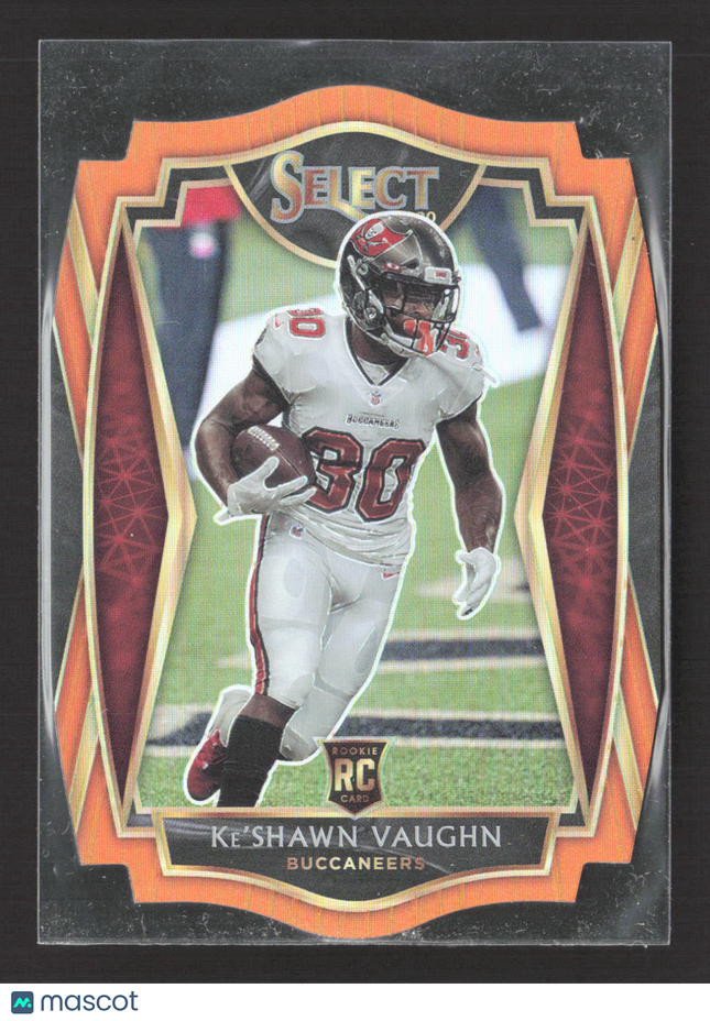2021 Panini Select Premier Level Ke'Shawn Vaughn #173 Orange Prizm RC